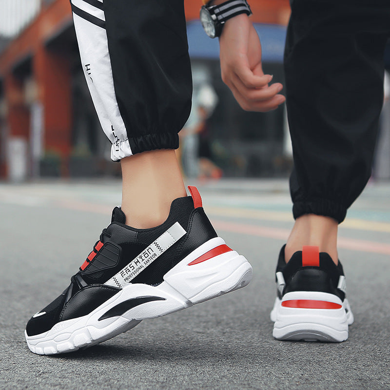 Zapatillas de hombre para correr de malla transpirable, zapatillas informales de hombre de suela gruesa y estilo retro