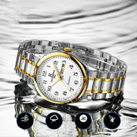 All-steel Double Calendar Middle-aged And Elderly Men's Watch