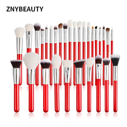 30 PCs Makeup Brush Set Soft Hair Eye Shadow Blush Face Powder Full Set