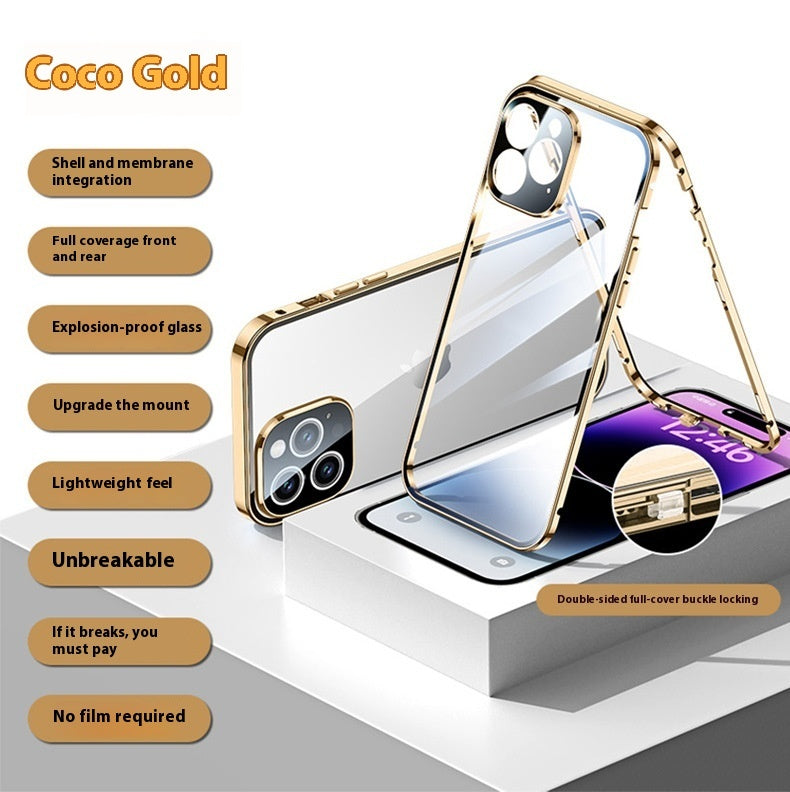 Double-Sided Glass Magnetic iPhone 16 Case – Ultra-Thin Drop Protection | Privacy & Standard