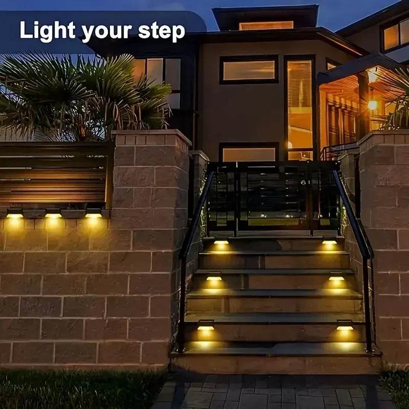 Waterproof Solar LED Deck & Stair Lights – Outdoor Step Lighting for Garden & Patio