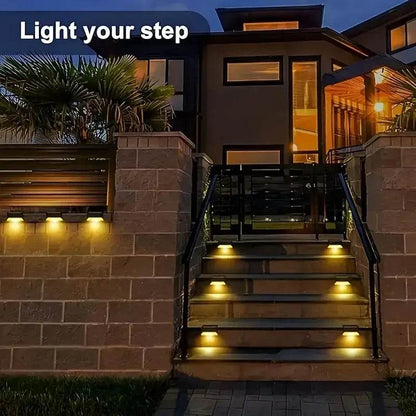 Waterproof Solar LED Deck & Stair Lights – Outdoor Step Lighting for Garden & Patio