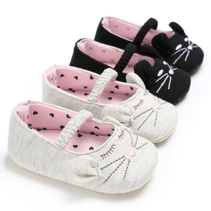 Chaussures de marche à semelles souples pour bébé fille Trésor Lapin Mignon en coton