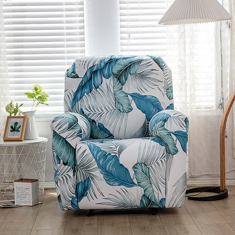 Housse de fauteuil inclinable tout compris en tissu imprimé extensible, 1 place