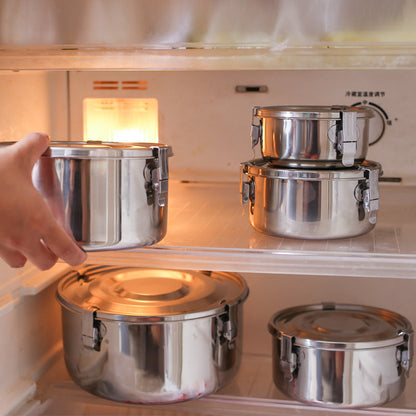 Boîte à déjeuner grande capacité en acier inoxydable de qualité alimentaire avec couvercle, joint épaissi