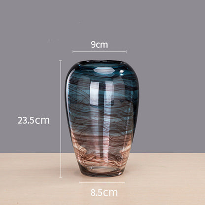 Creative Ink Transparent Glass Vase Living Room