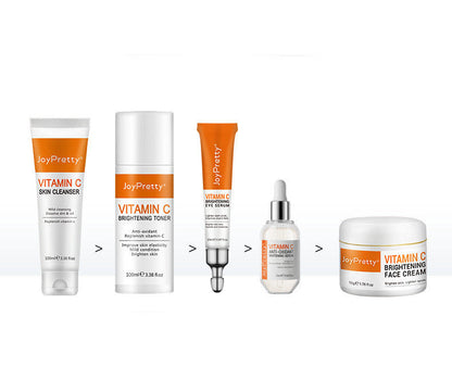 Vitamin C Cream Skin Brightening Set Hydration And Moisturizing 5-Piece Face Set
