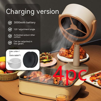 Household Small Desktop Range Hood Mini Portable Desktop Large Wind Power