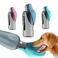 Botella de agua de 800ml para perros, portátil, de alta capacidad, a prueba de fugas, cuenco plegable para beber, para Golden Retriever, suministros para paseos al aire libre, productos para mascotas
