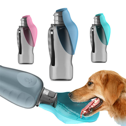 Botella de agua de 800ml para perros, portátil, de alta capacidad, a prueba de fugas, cuenco plegable para beber, para Golden Retriever, suministros para paseos al aire libre, productos para mascotas
