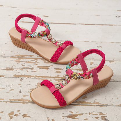 Bohemian Braided Sandals Summer Shoes