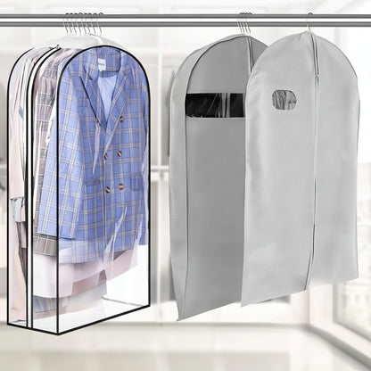 3 Pack Clear Garment Bags with Zipper Waterproof PEVA Suit Covers
