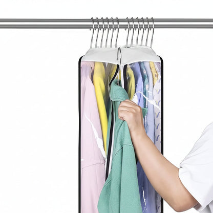 3 Pack Clear Garment Bags with Zipper Waterproof PEVA Suit Covers