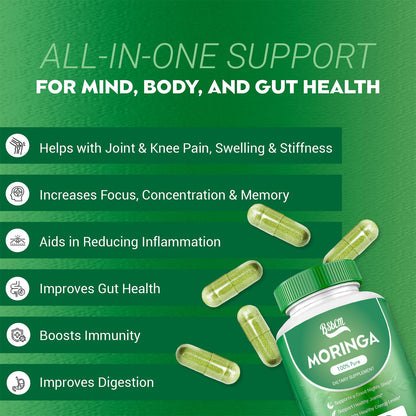 Pure Moringa Powder Capsules