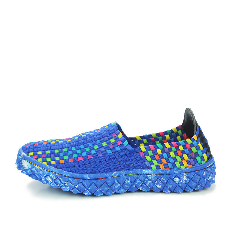Chaussures tressées Homme Chaussures de sport décontractées Mocassins élastiques