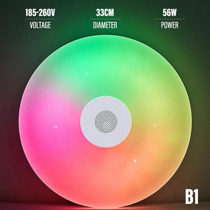 Lámpara de techo Bluetooth inteligente RGB colorida con música
