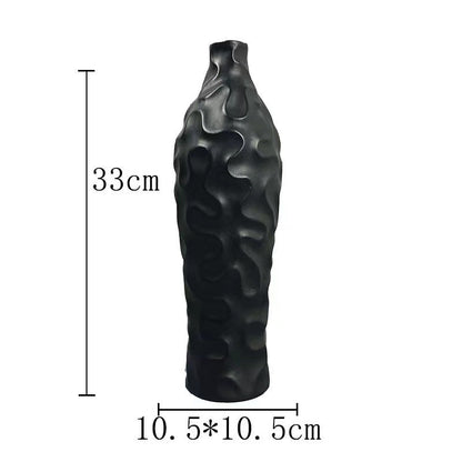 Simple Modern Black And White Geometric Ceramic Vase Ornaments