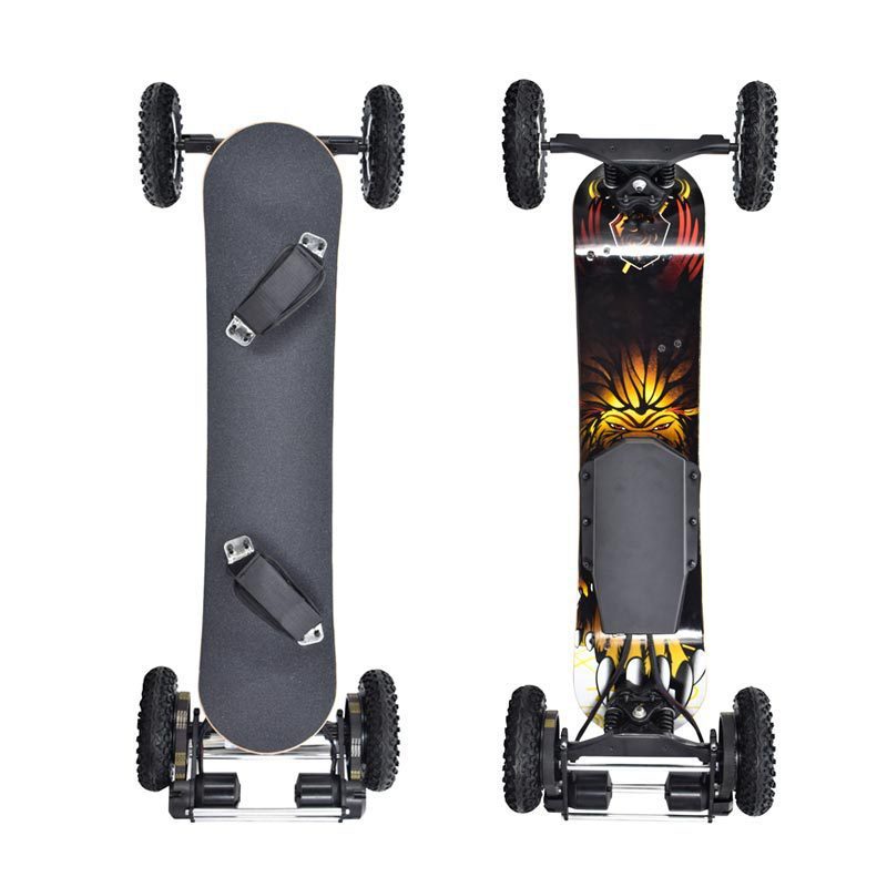 Patinete eléctrico con suspensión independiente y absorción de impactos