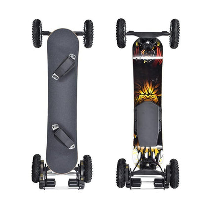 Patinete eléctrico con suspensión independiente y absorción de impactos