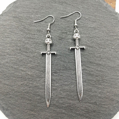 Fashion Owl Sword Ladies Vintage Sword Earrings