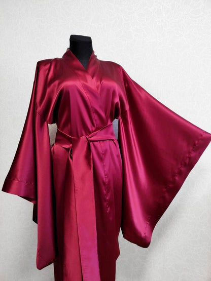 Women's Casual Wide Sleeve Plus Size Cardigan Robe