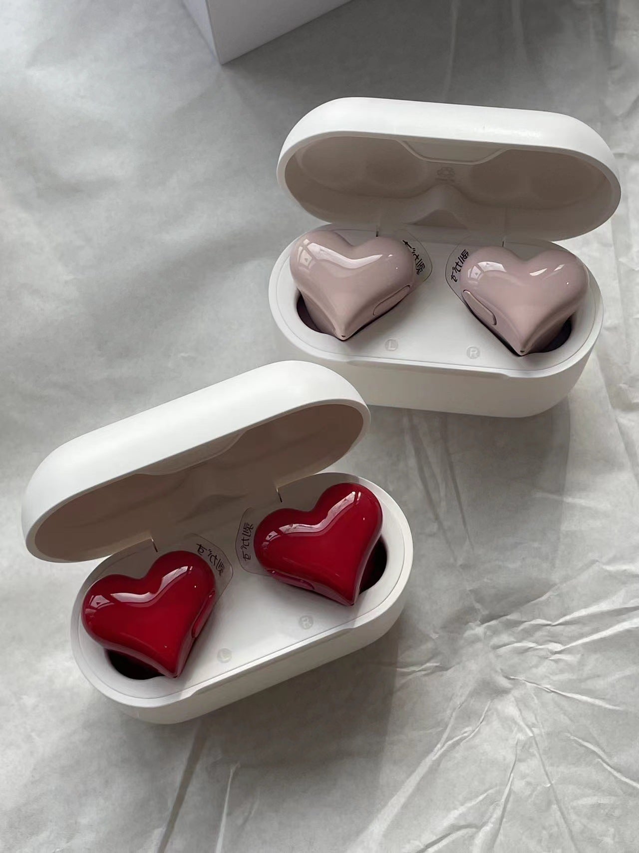 Auriculares inalámbricos Bluetooth con forma de corazón, alta estética