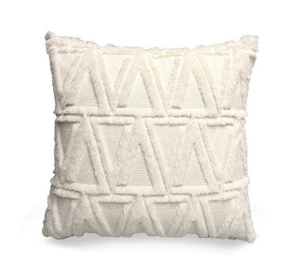 Plush Solid Color Sofa Pillowcase Living Room Cushion
