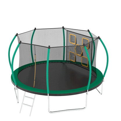 14FT Trampoline with Enclosure & Ladder – ASTM Approved