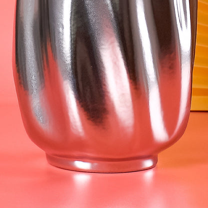 Nordic Model Room Transparent Silver-plated Ceramic Vase