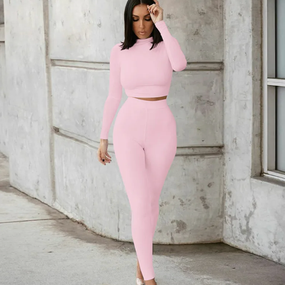 Women's Two-Piece Solid Autumn Overalls Set – Casual Chic Matching Outfit for Fall & Everyday Wear