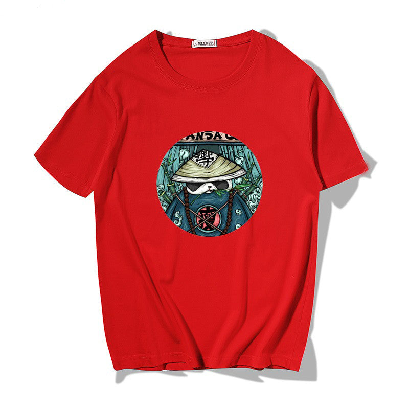 Japanese Harbor Style Men's Cotton T-Shirt – Loose Print Crew Neck | S–5XL