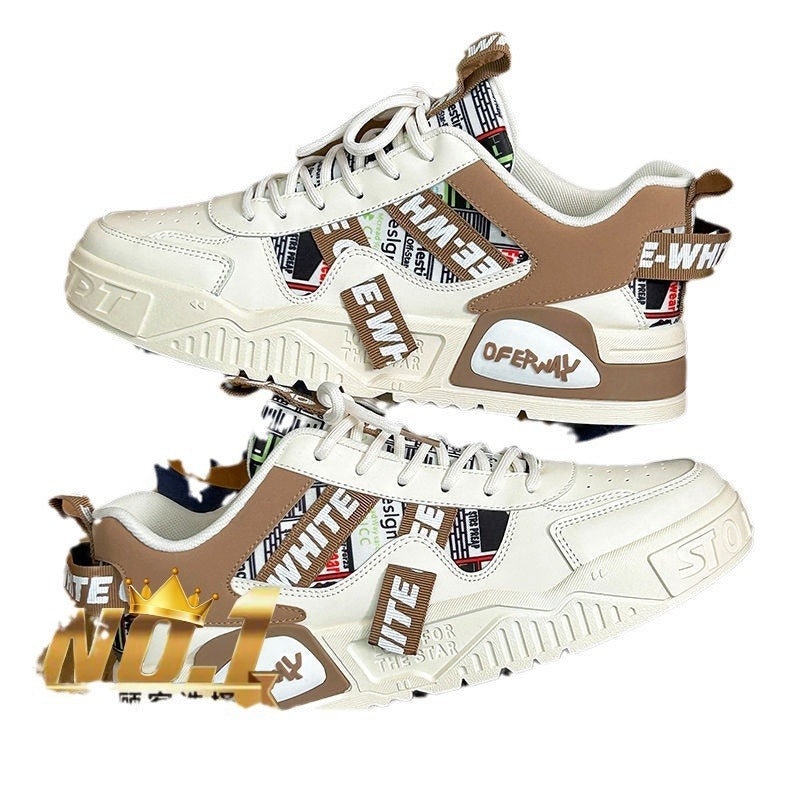 Chaussures décontractées de sport à semelle épaisse polyvalentes