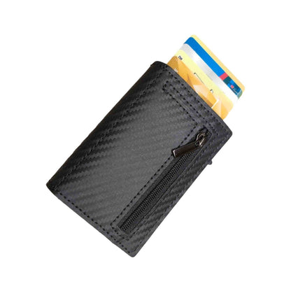 First Layer Cowhide Tri Fold Card Holder Large Capacity
