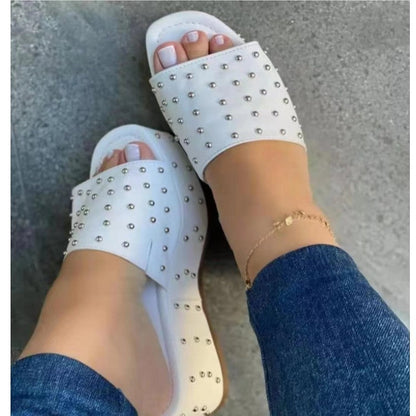 Women Rivet Slippers Summer Shoes