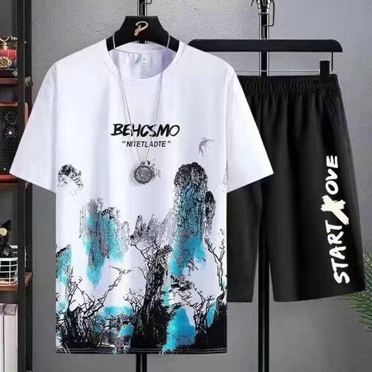 Short-sleeved Shorts Suit Men's Summer New Sports And Leisure