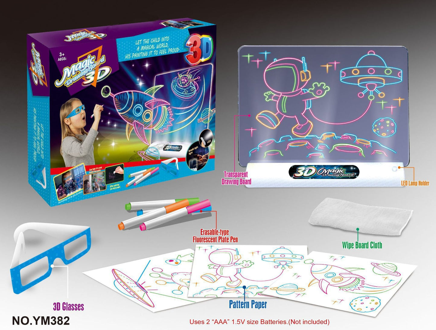 Three-dimensional Writing Board Graffiti Board