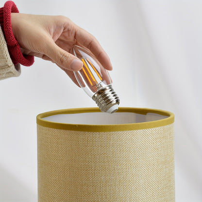 LumaTouch | Touch Table Lamp with USB Outlet and Fabric Shade Bedside Decor