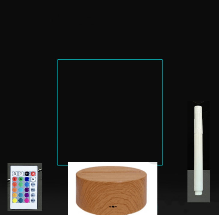 Tableau de messages manuscrits en acrylique 3D avec lumière LED