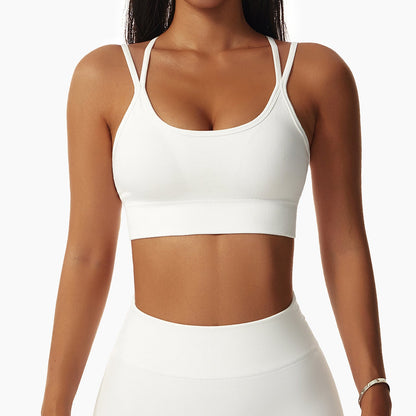 Shockproof Beauty Back Sportswear Seamless Gathering Vest Women