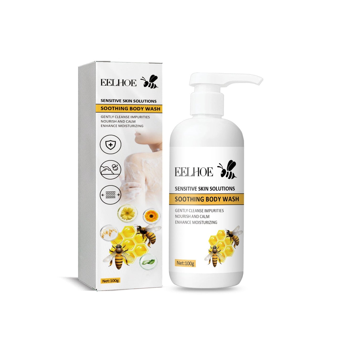 Honey & Chamomile Moisturizing Shower Gel – 100g Gentle Daily Body Wash