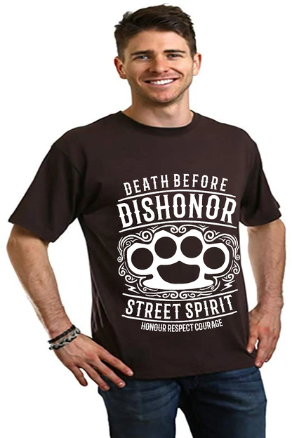 T-shirt graphique à manches courtes en viscose de bambou/coton biologique Death Before Men