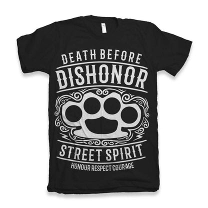 T-shirt graphique à manches courtes en viscose de bambou/coton biologique Death Before Men