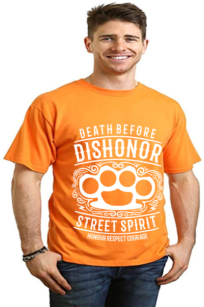 T-shirt graphique à manches courtes en viscose de bambou/coton biologique Death Before Men