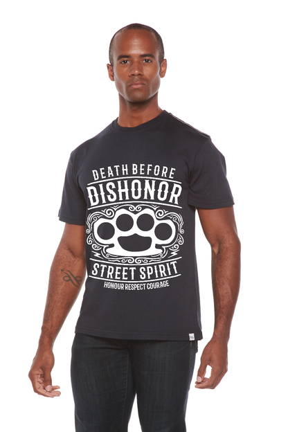 T-shirt graphique à manches courtes en viscose de bambou/coton biologique Death Before Men