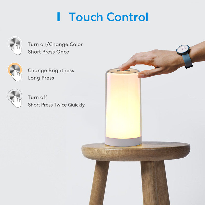 Lámpara de noche inteligente de ambiente con luz de color