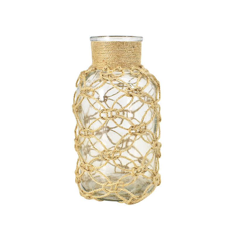 Ins Style Nordic Hand-woven Vase Creative Decoration Living Room Table Decoration Candlestick Shooting Props