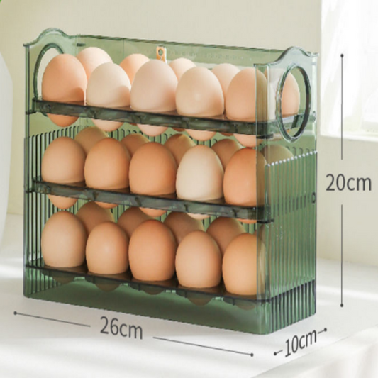 Reversible Egg Storage Box – Space-Saving Stackable Egg Holder for Fridge Organization