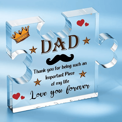 Acrylic Plaque Birthday Gift for Dad from Daughter or Son Unique Keepsake for Father