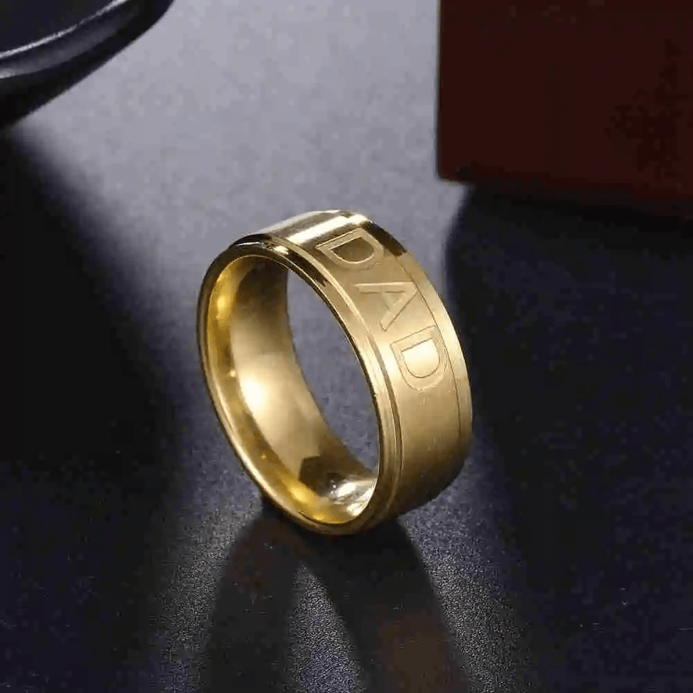 Love You Dad Stainless Steel Ring Father's Day Gift