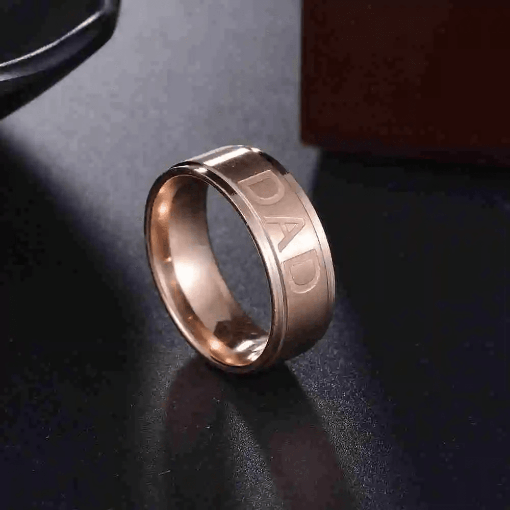 Love You Dad Stainless Steel Ring Father's Day Gift